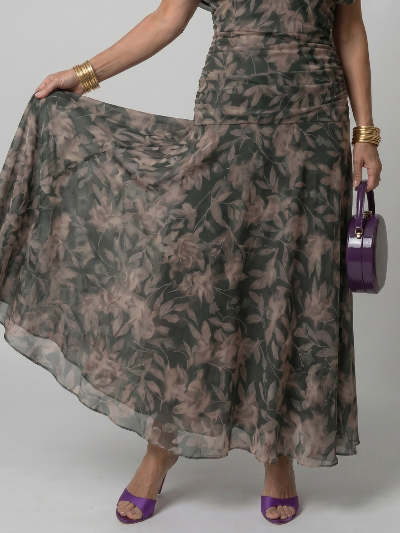Calen | Vestito midi fluido con spalle scoperte