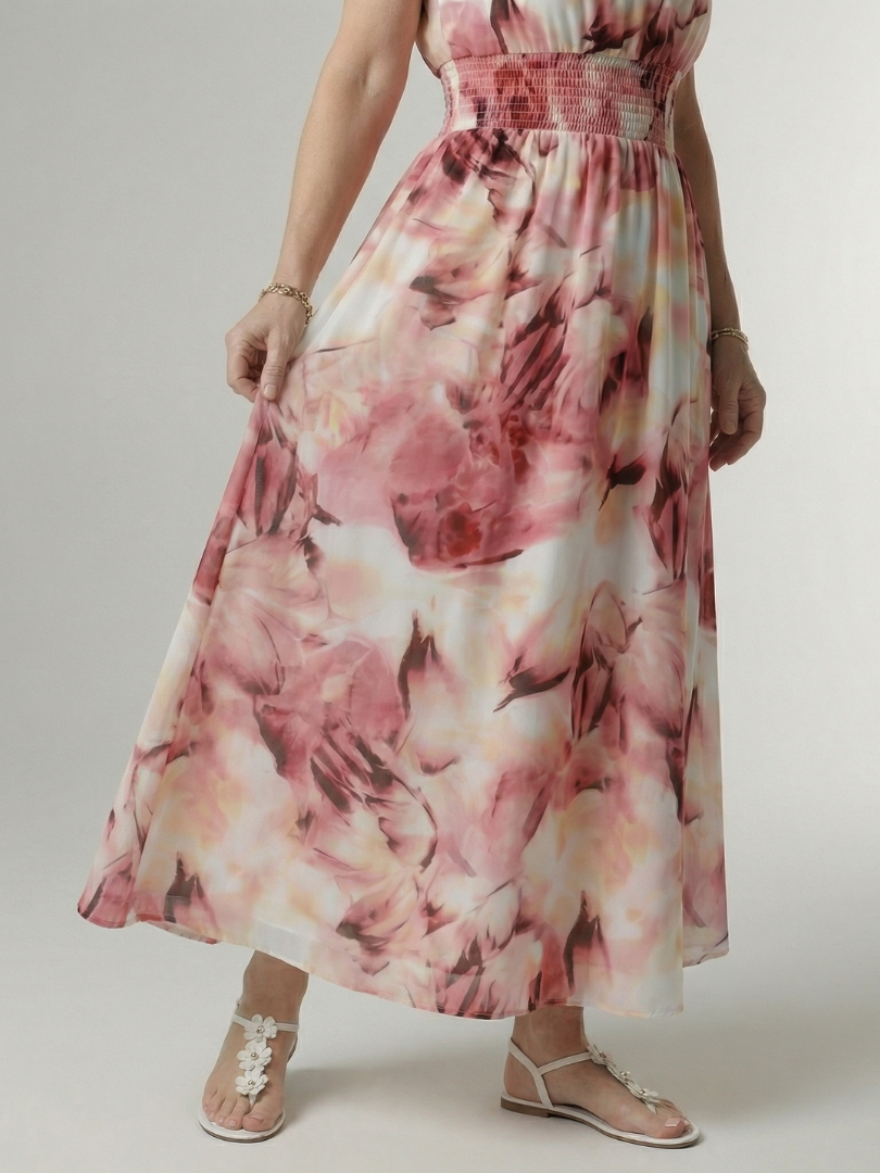 Sylin | Abito midi raccolto con scollo a halter