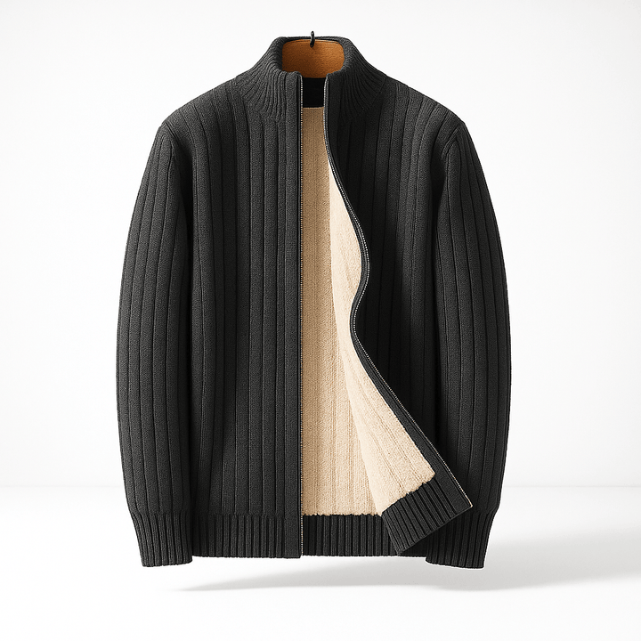 Cashmere Zip Cardigan