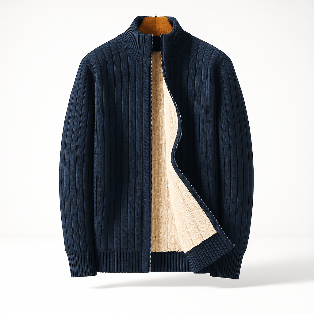 Cashmere Zip Cardigan