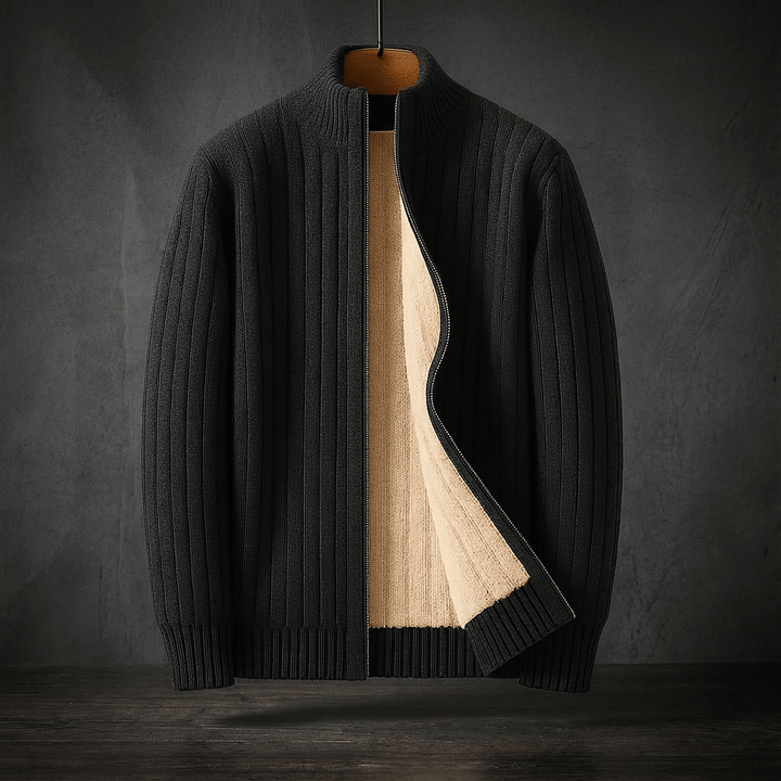 Cashmere Zip Cardigan