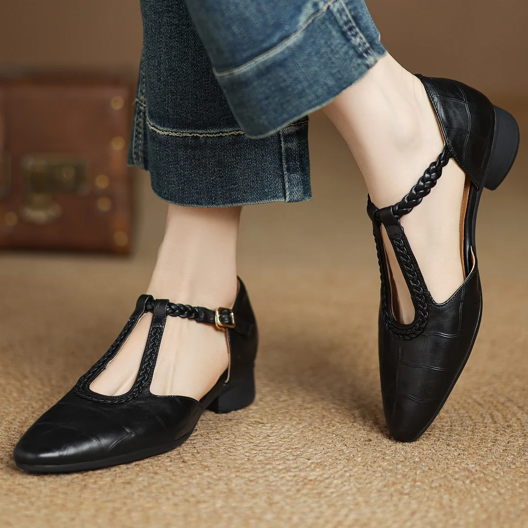 Leather Mary Janes