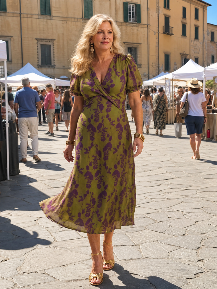 Virel | Abito midi floreale dal taglio rilassato