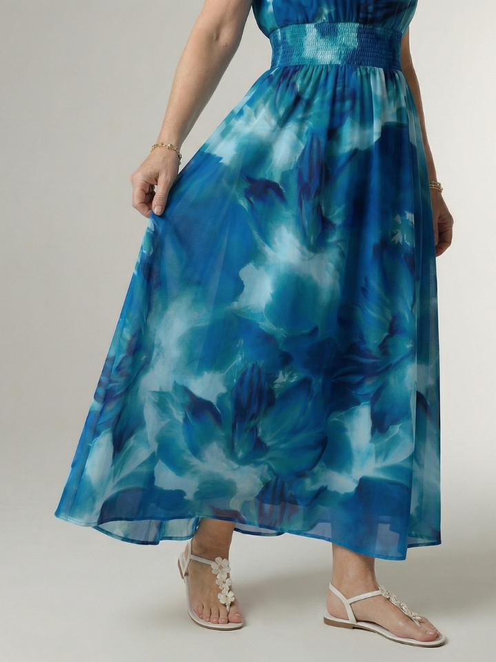 Sylin | Abito midi raccolto con scollo a halter