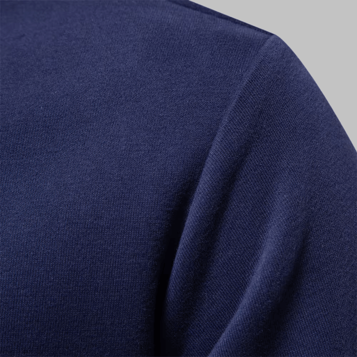 Contrast Collar Polo Sweater