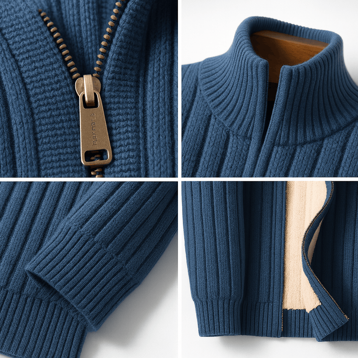 Cashmere Zip Cardigan