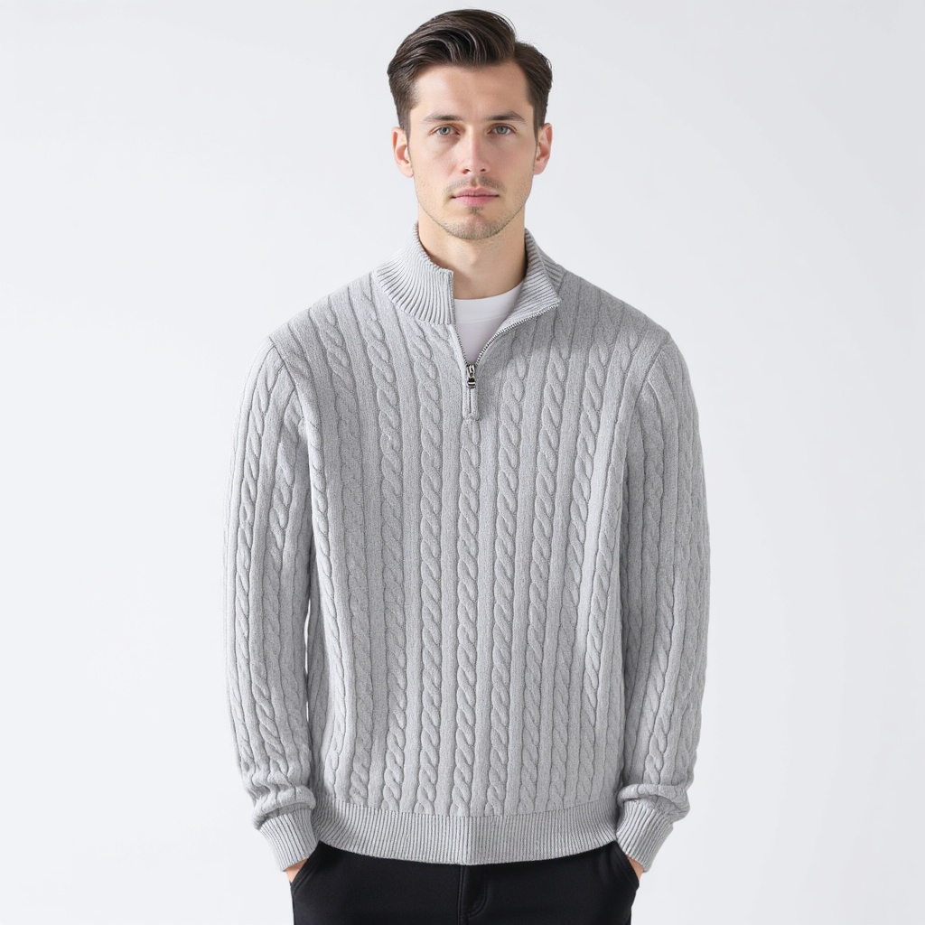 Taebaek Zipped Cable Sweater
