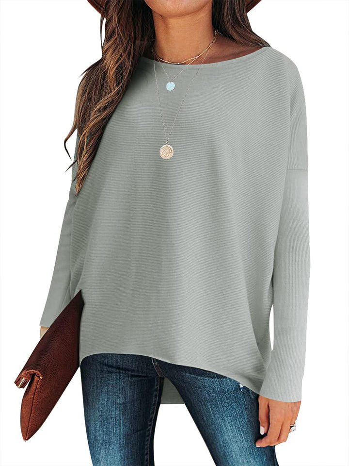 Women's Dolman Sleeve Knitted Pullover Sweater