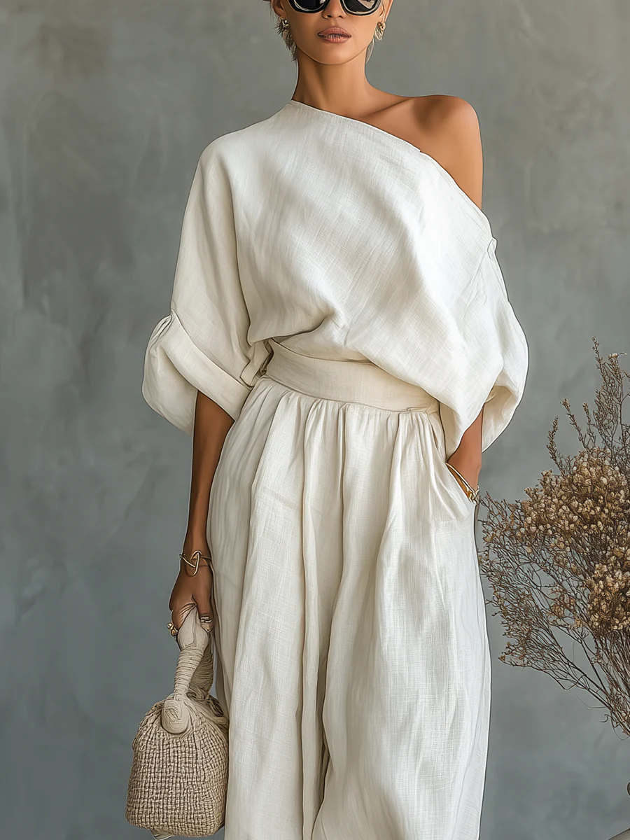 Eleonora — Set elegante monospalla due pezzi