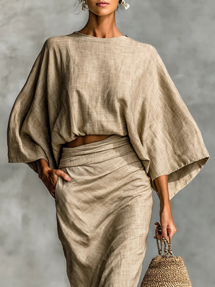 Giulia - Set elegante due pezzi con gonna