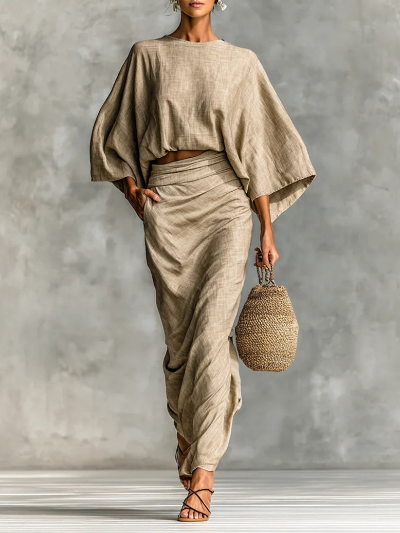 Giulia - Set elegante due pezzi con gonna