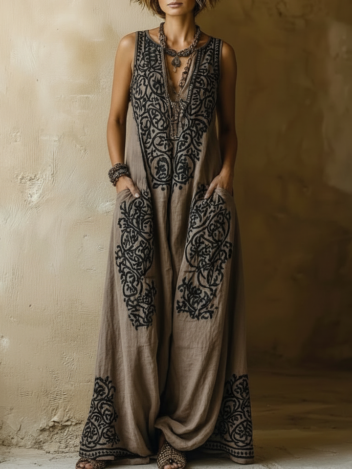 Ludovica | Set bohémien imperiale in lino e cotone