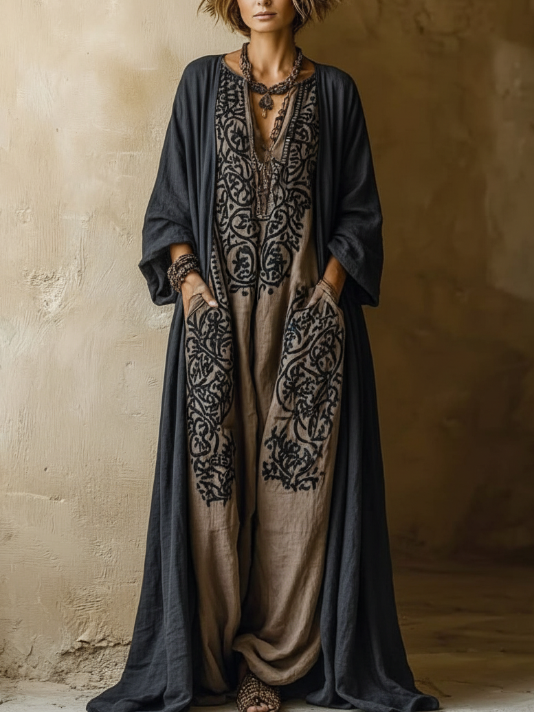 Ludovica | Set bohémien imperiale in lino e cotone