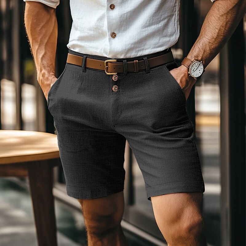 Stylish Short Pants with Button Closure for Men | Summer